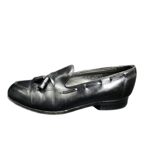 FootJoy Classics Men's Black Leather Tassel Loafer Shoes Size 11D Style 75309 - Picture 4 of 13